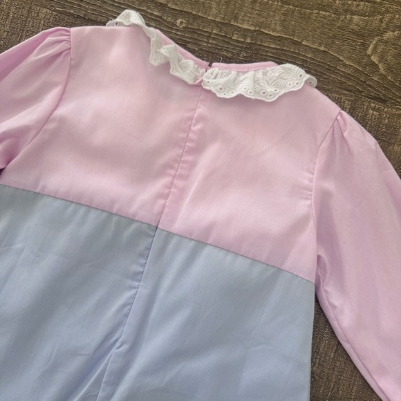 Cecil and Lou Pastel Colorblock Lace Collar Dress Size 4 - Picture 7 of 9